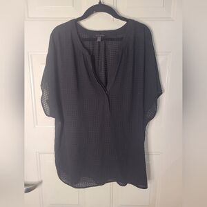 Banana‎ Republic Black Lightweight Blouse See Through Size L